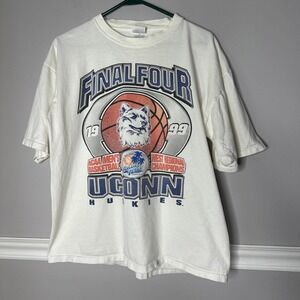 1999 Vintage University Of Connecticut Huskies NCAA Champions T Shirt Size XL